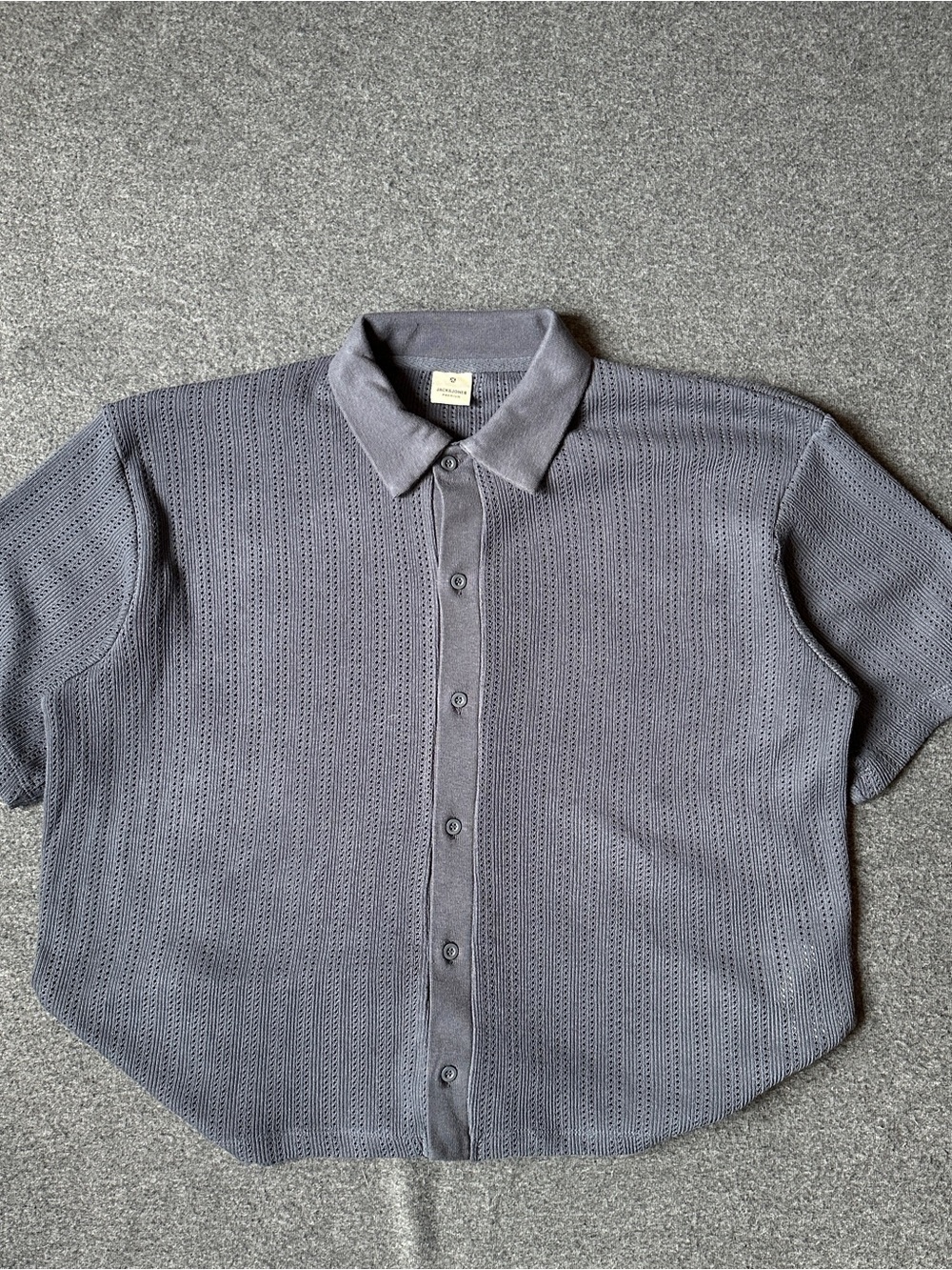 Jack & Jones Gray Knit Shirt